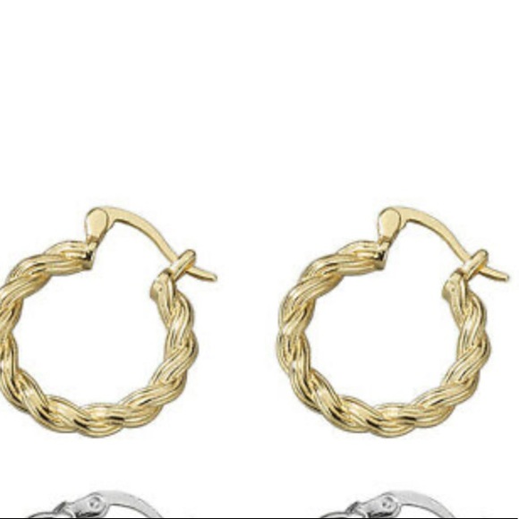 NEW 18K gold plated hoop earrings - Picture 2 of 6